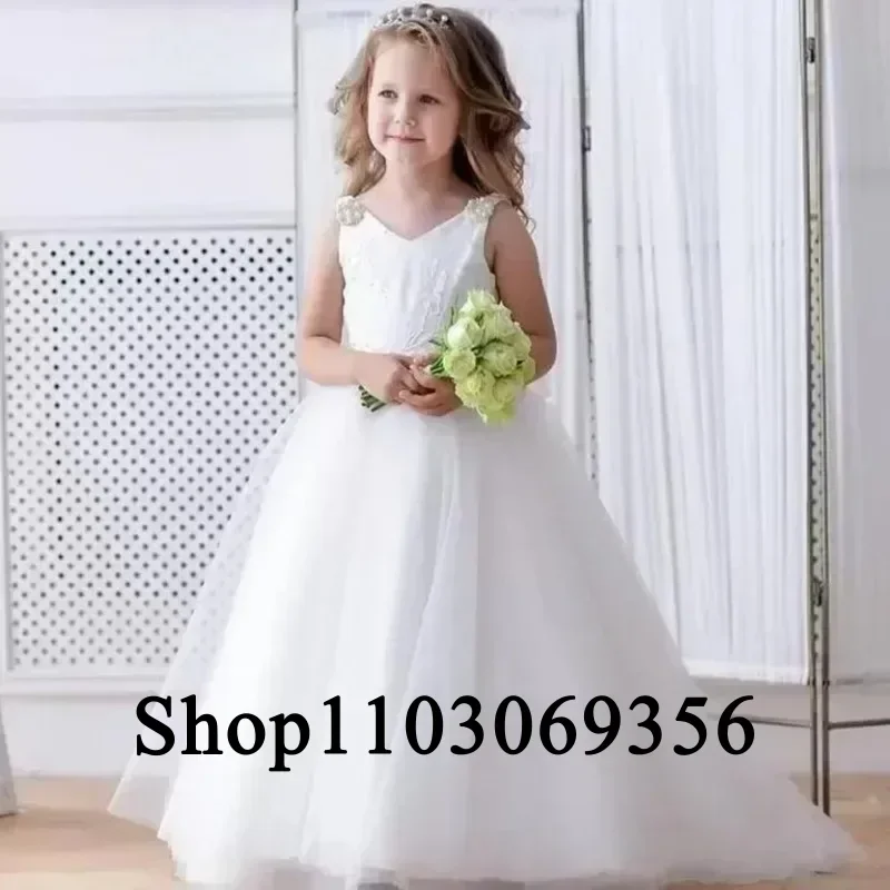 Custom Made White Flower Girl Dress V-neck Bead Toddler Princess Baby Girl Prom Dress for Wedding Birthday Party Evening Gown
Custom Made White Flower Girl Dress V-neck Bead Toddler Princess Baby Girl Prom Dress for Wedding Birthday Party Evening Gown