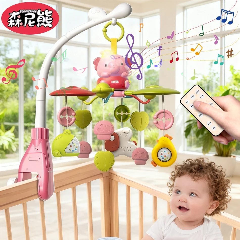 SENNIXIONG Crib Elephant Soothing Bed Bell Music Light Rotation Rattles Infant Sensory Develop Montessori Toys For Toddler Gift
SENNIXIONG Crib Elephant Soothing Bed Bell Music Light Rotation Rattles Infant Sensory Develop Montessori Toys For Toddler Gift