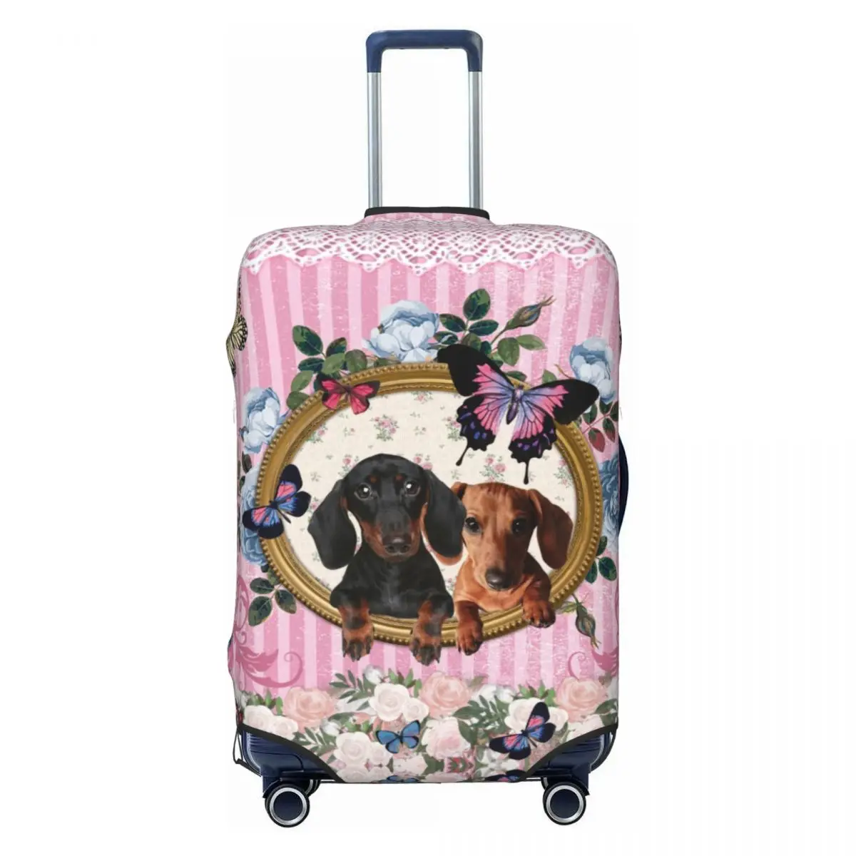 Custom Dachshund Dog And Butterfly Luggage Cover Funny Badger Wiener Sausage Suitcase Protector Covers Suit For 18-32 inch
Custom Dachshund Dog And Butterfly Luggage Cover Funny Badger Wiener Sausage Suitcase Protector Covers Suit For 18-32 inch