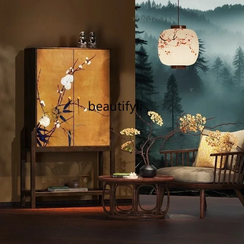 xzz1Song Dynasty aesthetic solid wood porch cabinet, facing the door, new Chinese-style living room, high-footed bucket cabin
xzz1Song Dynasty aesthetic solid wood porch cabinet, facing the door, new Chinese-style living room, high-footed bucket cabin