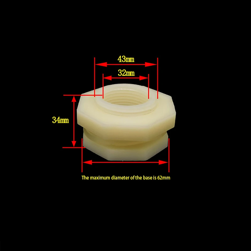 1/2" 3/4" 1" 1.2" 2" Thread ABS Plastic Connector Garden Irrigation Joint Fish Tank Aquarium Drain Pipe Fitting Internal Thread
1/2" 3/4" 1" 1.2" 2" Thread ABS Plastic Connector Garden Irrigation Joint Fish Tank Aquarium Drain Pipe Fitting Internal Thread