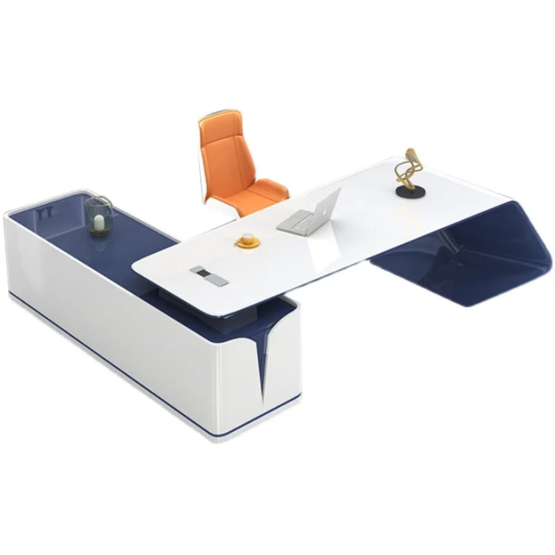 Painted boss table, simple and modern office desk and chair, creative and fashionable president desk and chair, single desk
Painted boss table, simple and modern office desk and chair, creative and fashionable president desk and chair, single desk