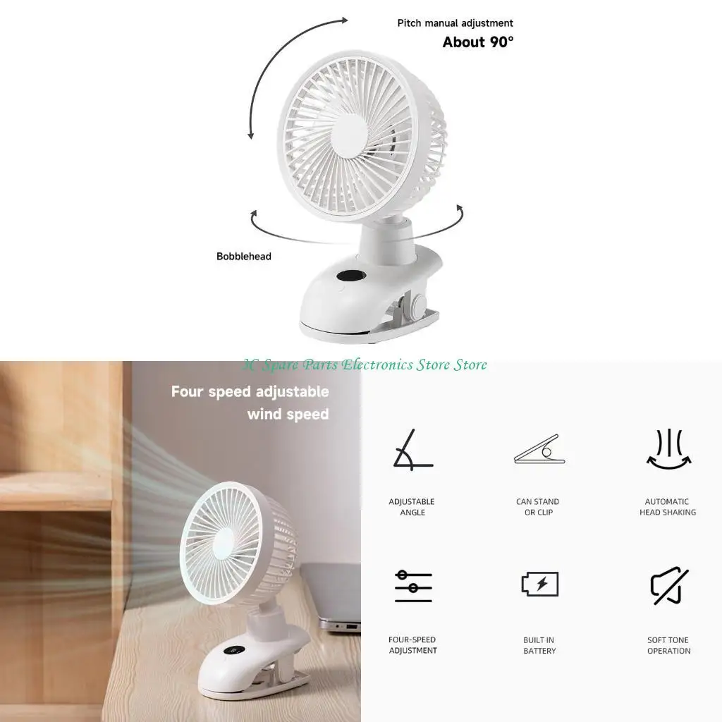 SZ Battery Operated Clip on Fan Small Desk Fan 5000mAh Rechargeable Portable Fan for Stroller Travel Camping Office Bedroom
SZ Battery Operated Clip on Fan Small Desk Fan 5000mAh Rechargeable Portable Fan for Stroller Travel Camping Office Bedroom