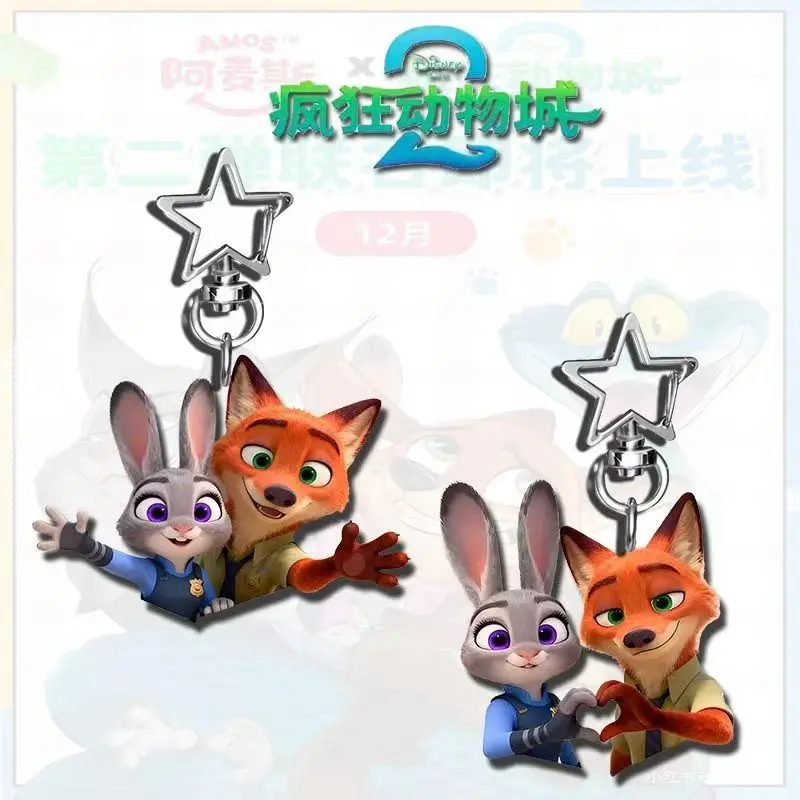 Disney Zootopia 2 Movie Peripherals Star Keychain Fox Nick Star Prince Acrylic Keychain Judy Rabbit Police Officer Couple Toys
Disney Zootopia 2 Movie Peripherals Star Keychain Fox Nick Star Prince Acrylic Keychain Judy Rabbit Police Officer Couple Toys