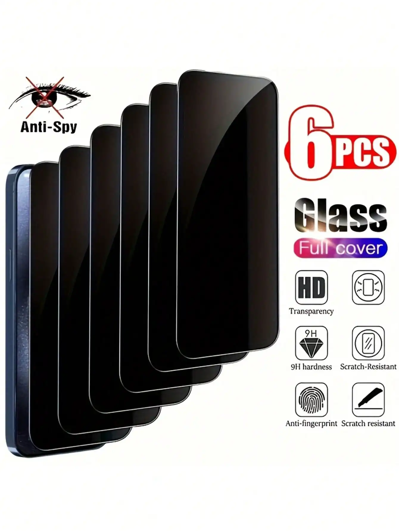 7pcs Privacy Screen Protector, Compatible With IPhone 17/16/16e/15/14/13/13 Pro/12/11/17 Pro Max/17 Air/16 Pro Max/15 Pro Max/14
7pcs Privacy Screen Protector, Compatible With IPhone 17/16/16e/15/14/13/13 Pro/12/11/17 Pro Max/17 Air/16 Pro Max/15 Pro Max/14