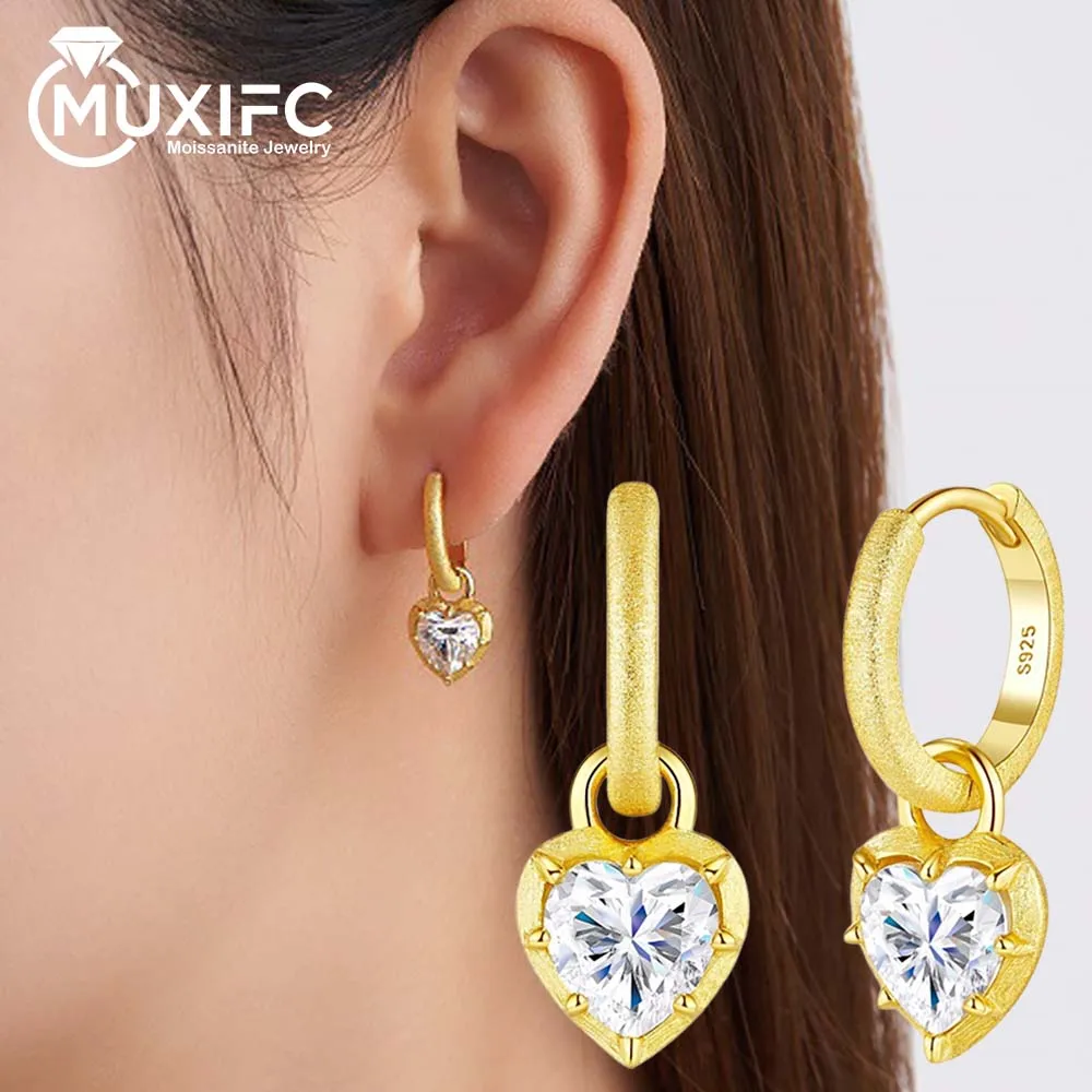 MUXIFC 1CT Heart Cut Moissanite Drop Earring Women Dangle Hoop Earring with Certificate 925 Sterling Silver Wedding Fine Jewelry
MUXIFC 1CT Heart Cut Moissanite Drop Earring Women Dangle Hoop Earring with Certificate 925 Sterling Silver Wedding Fine Jewelry