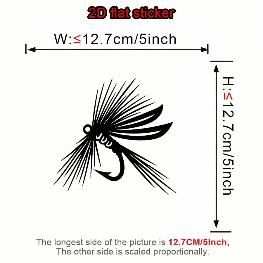 Single Fly Fishing Lure Vinyl Decal Waterproof Outdoor Sports Sticker for Car Motorcycle Scratch Cover Decor
Single Fly Fishing Lure Vinyl Decal Waterproof Outdoor Sports Sticker for Car Motorcycle Scratch Cover Decor