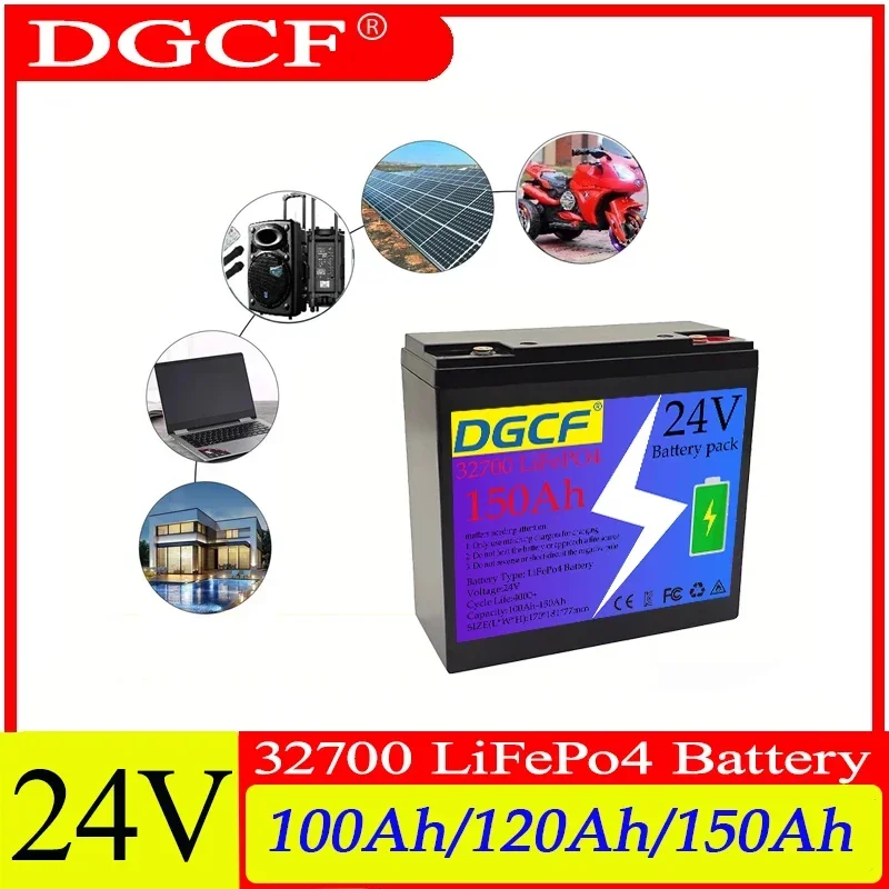 New 32700 LiFePo4 24V 100Ah lithium iron phosphate battery Built-in 100A BMS,for Solar Marine Overland Off-Grid LiFePo4 Battery
New 32700 LiFePo4 24V 100Ah lithium iron phosphate battery Built-in 100A BMS,for Solar Marine Overland Off-Grid LiFePo4 Battery