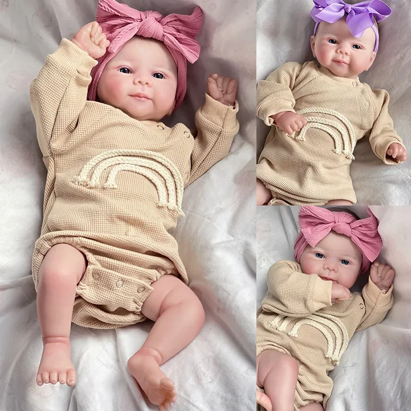 New 18-inch full vinyl Juliette Reborn doll Girl handcrafted soft touch cute baby toy, the bows are sent randomly
New 18-inch full vinyl Juliette Reborn doll Girl handcrafted soft touch cute baby toy, the bows are sent randomly