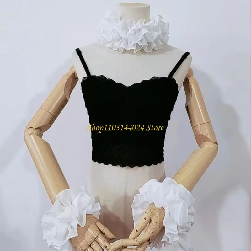 N5KE Хэллоуин Костюм эпохи Возрождения Шифон шеи ерш накладной воротник рюшами на запястьях манжеты
N5KE Хэллоуин Костюм эпохи Возрождения Шифон шеи ерш накладной воротник рюшами на запястьях манжеты