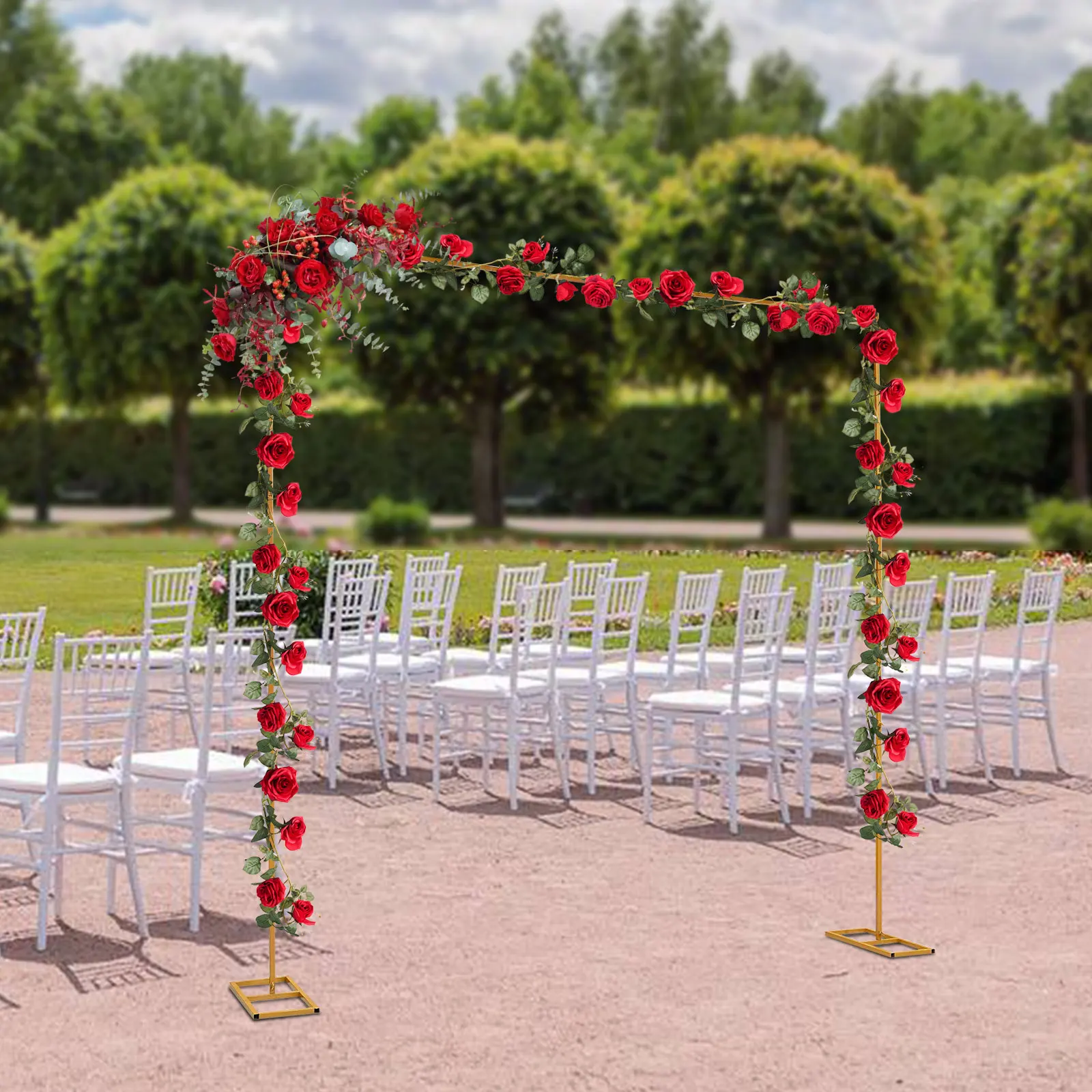 Large Metal Square Wedding Arch Stand 10ft Tall Garden Arched Backdrop for Ceremony Outdoor Party Event Decor Easy Assembly
Large Metal Square Wedding Arch Stand 10ft Tall Garden Arched Backdrop for Ceremony Outdoor Party Event Decor Easy Assembly