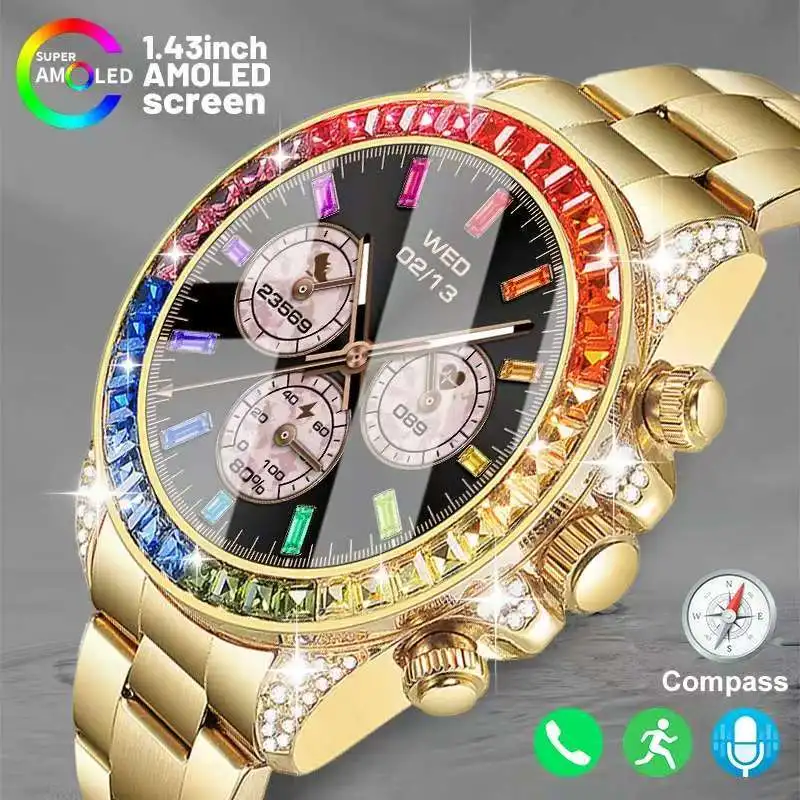 Смарт-часы Rolex AMOLED для спорта на открытом воздухе, фитнес-трекер, Bluetooth-вызов 100, спортивные модели, браслет, компас для мужчин, умные часы
Смарт-часы Rolex AMOLED для спорта на открытом воздухе, фитнес-трекер, Bluetooth-вызов 100, спортивные модели, браслет, компас для мужчин, умные часы