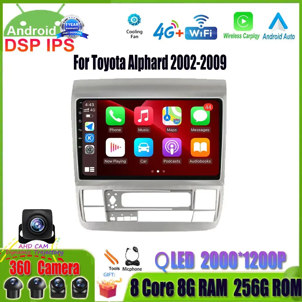 Автомобильный радиоприемник, мультимедийный видеоплеер для Toyota Alphard 2002-2009, 9 дюймов, Android 14, DSP, ISP, беспроводная навигация, Carplay, Wi-Fi
Автомобильный радиоприемник, мультимедийный видеоплеер для Toyota Alphard 2002-2009, 9 дюймов, Android 14, DSP, ISP, беспроводная навигация, Carplay, Wi-Fi