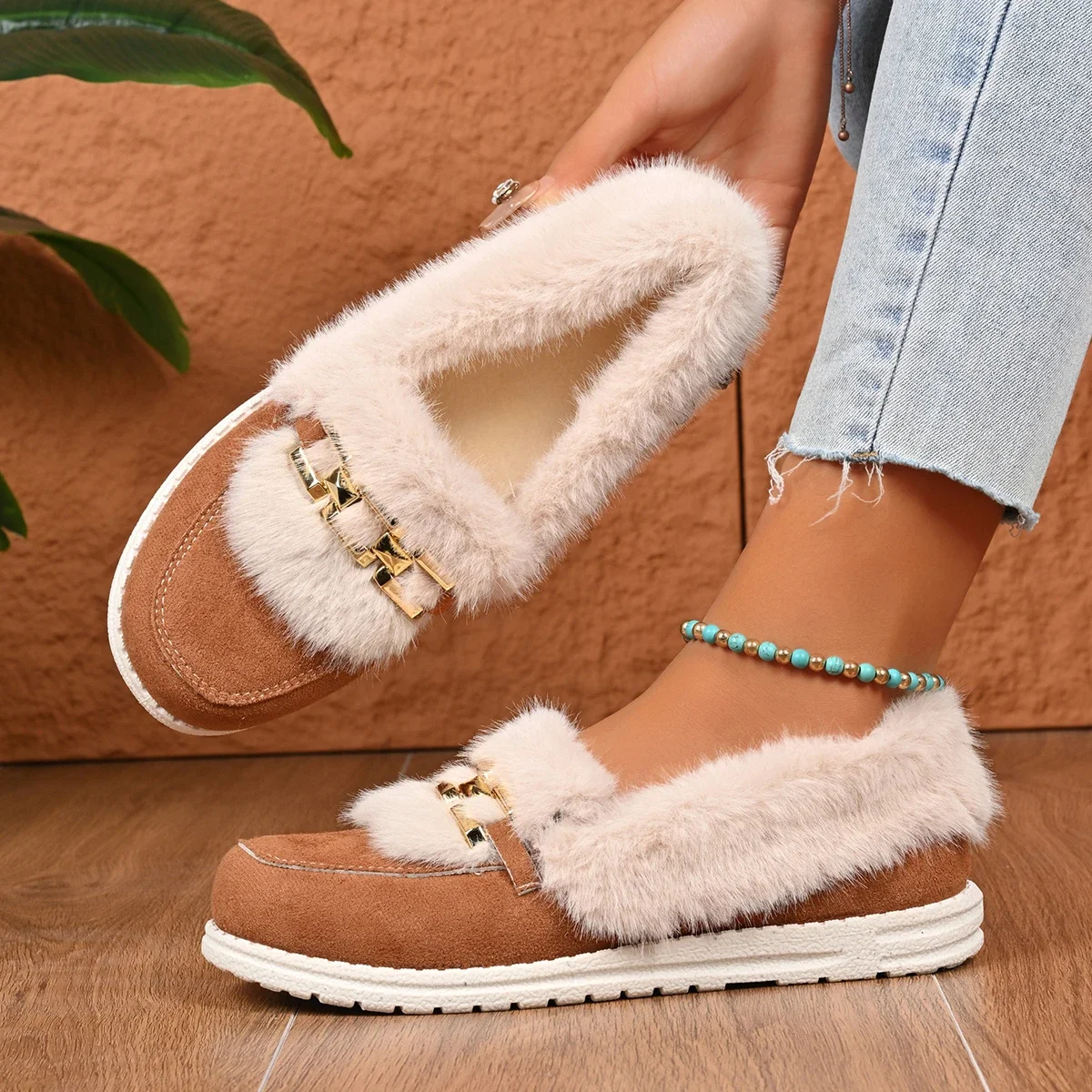 Женские ботильоны, новинка 2025, теплые плюшевые зимние ботинки, удобная уличная женская обувь, обувь на утолщенной пушистой платформе, Zapatos De Mujer
Женские ботильоны, новинка 2025, теплые плюшевые зимние ботинки, удобная уличная женская обувь, обувь на утолщенной пушистой платформе, Zapatos De Mujer