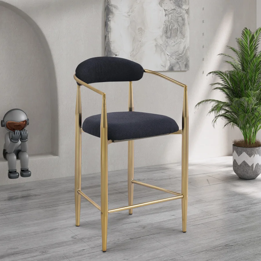 Modern Boucle Bar Stools Set of 2 Modern Upholstered Bar Height Barstools Vintage High Island Chairs with Metal Frame Back Arms
Modern Boucle Bar Stools Set of 2 Modern Upholstered Bar Height Barstools Vintage High Island Chairs with Metal Frame Back Arms