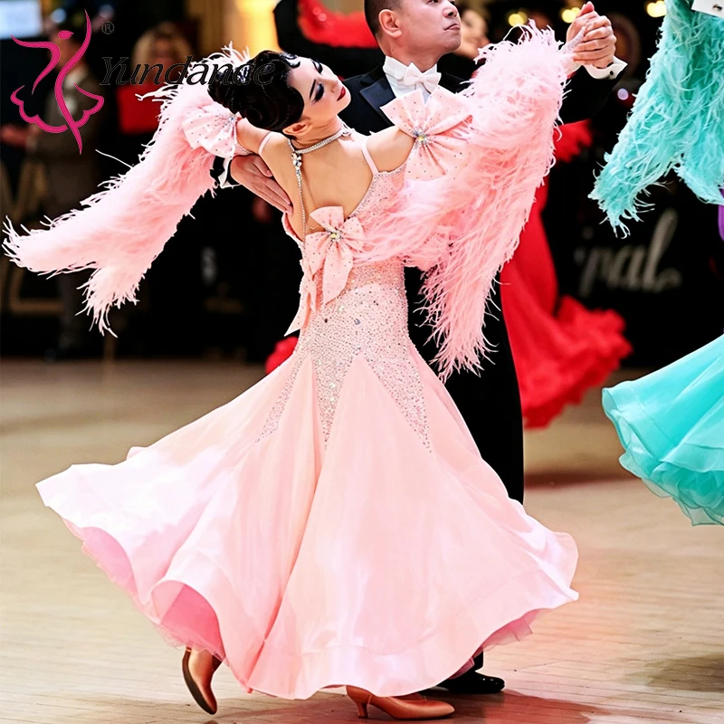 B-26067 Blackpool International Standard Ballroom Dance Dress for Women Stage Performance Wear pink Satin Chiffon Dance Costumes
B-26067 Blackpool International Standard Ballroom Dance Dress for Women Stage Performance Wear pink Satin Chiffon Dance Costumes