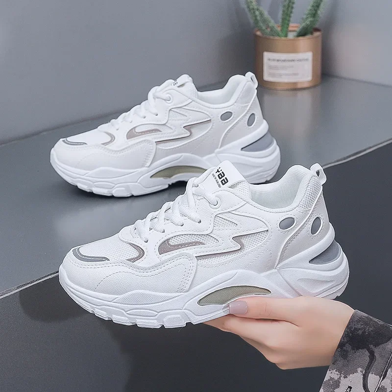 Tennis Shoes Women Fashion Breathable Mesh Shoes Lace-up Thick Sole Platform Sneakers Woman Casual Sneaker Zapatos Mujer
Tennis Shoes Women Fashion Breathable Mesh Shoes Lace-up Thick Sole Platform Sneakers Woman Casual Sneaker Zapatos Mujer