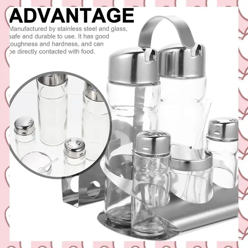 HHTL Kitchen Seasoning Jar Stainless Steel Glass Seasoning Bottle Modern Style, Beautiful And Neat. Easy To Use And Easy To Clea
HHTL Kitchen Seasoning Jar Stainless Steel Glass Seasoning Bottle Modern Style, Beautiful And Neat. Easy To Use And Easy To Clea