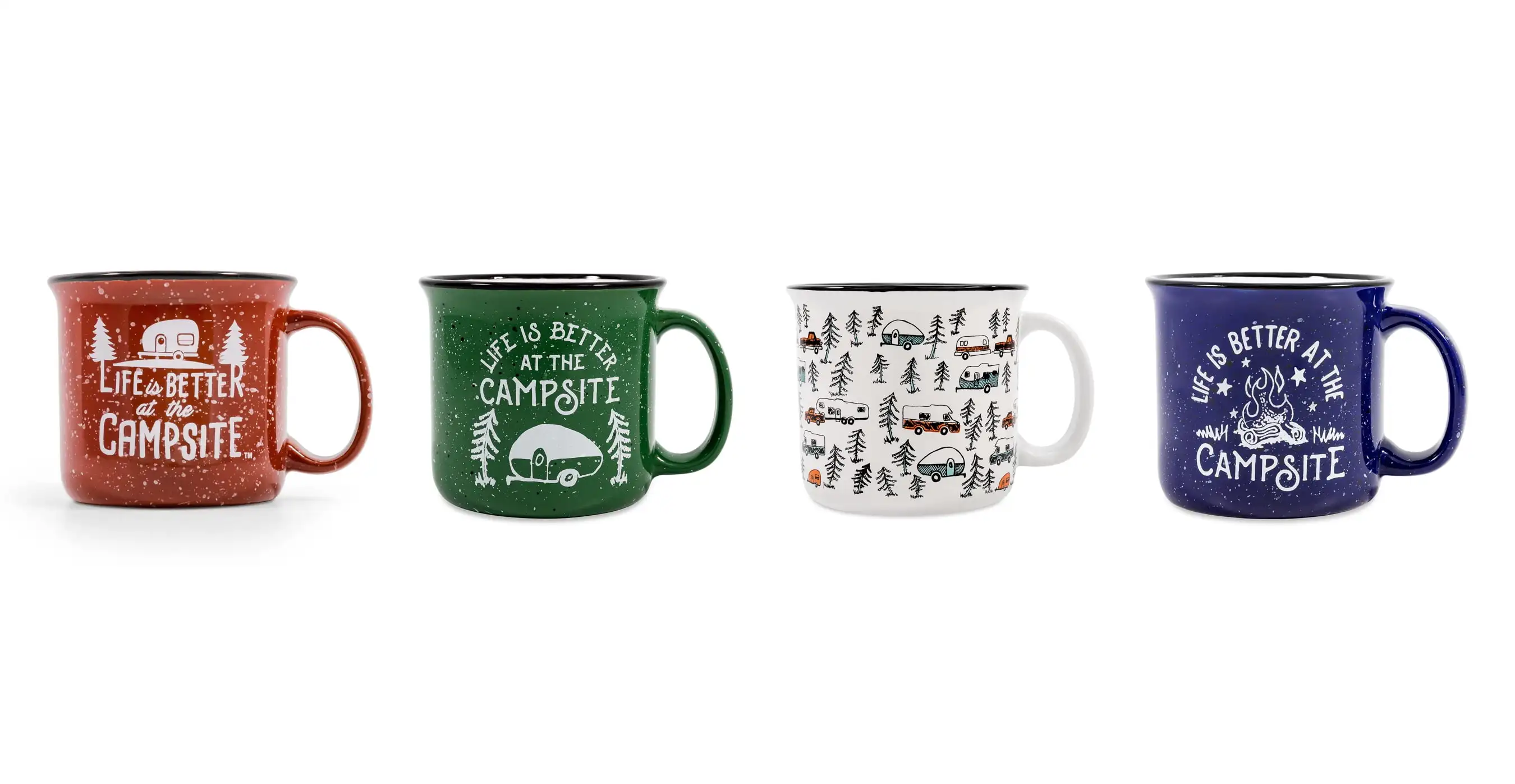 Life Is Better at the Campsite Mug Set - Multicolor, Ceramic, 14-Ounces, 4-Pack (53357)
Life Is Better at the Campsite Mug Set - Multicolor, Ceramic, 14-Ounces, 4-Pack (53357)