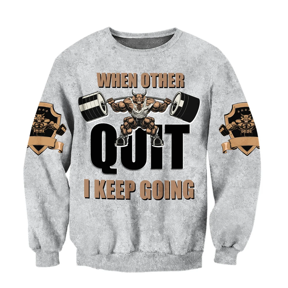 HX Bull Weightlifting Sweatshirts When Other Quit I Keep Going Men Clothing 3D Fashion Pets Pullover Tops Casual Streetwear
HX Bull Weightlifting Sweatshirts When Other Quit I Keep Going Men Clothing 3D Fashion Pets Pullover Tops Casual Streetwear