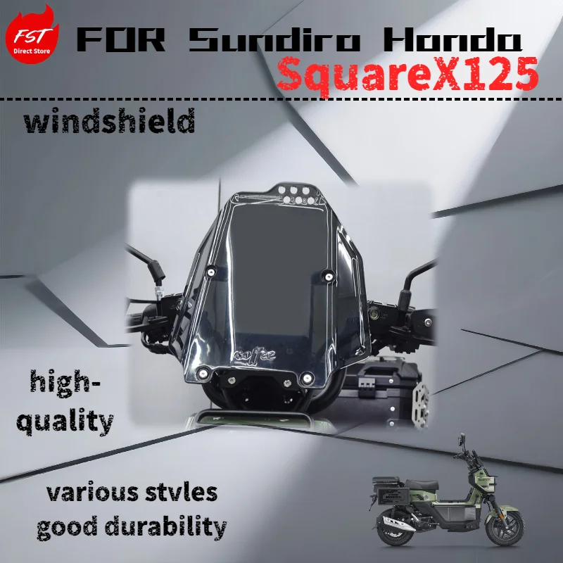 For Sundiro Honda Square X125, modify the front windshield with a transparent large windshield and fairing decoration accessorie
For Sundiro Honda Square X125, modify the front windshield with a transparent large windshield and fairing decoration accessorie