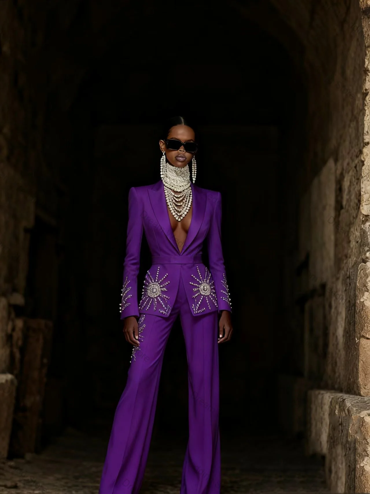 Purple Women Suit Set 2 Pcs Blazer+Pants Luxury Crystals Cotton Formal Office Lady Jacket Customized Wedding Guest Prom Coat
Purple Women Suit Set 2 Pcs Blazer+Pants Luxury Crystals Cotton Formal Office Lady Jacket Customized Wedding Guest Prom Coat