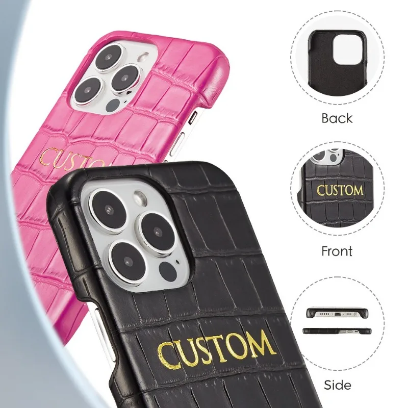 DIY Custom Leather Phone Case for IPhone Personalized Name Crocodile Gold Letter Luxury Case for IPhone 15 14 13 12 11 Pro Max
DIY Custom Leather Phone Case for IPhone Personalized Name Crocodile Gold Letter Luxury Case for IPhone 15 14 13 12 11 Pro Max