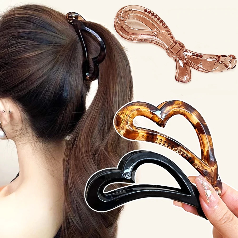 Elegant Heart Shaped Banana Hair Clip Women Girls Non Slip Plastic Twisted Barrttes For Thin Thick Curly Hair Ponytail Holder
Elegant Heart Shaped Banana Hair Clip Women Girls Non Slip Plastic Twisted Barrttes For Thin Thick Curly Hair Ponytail Holder