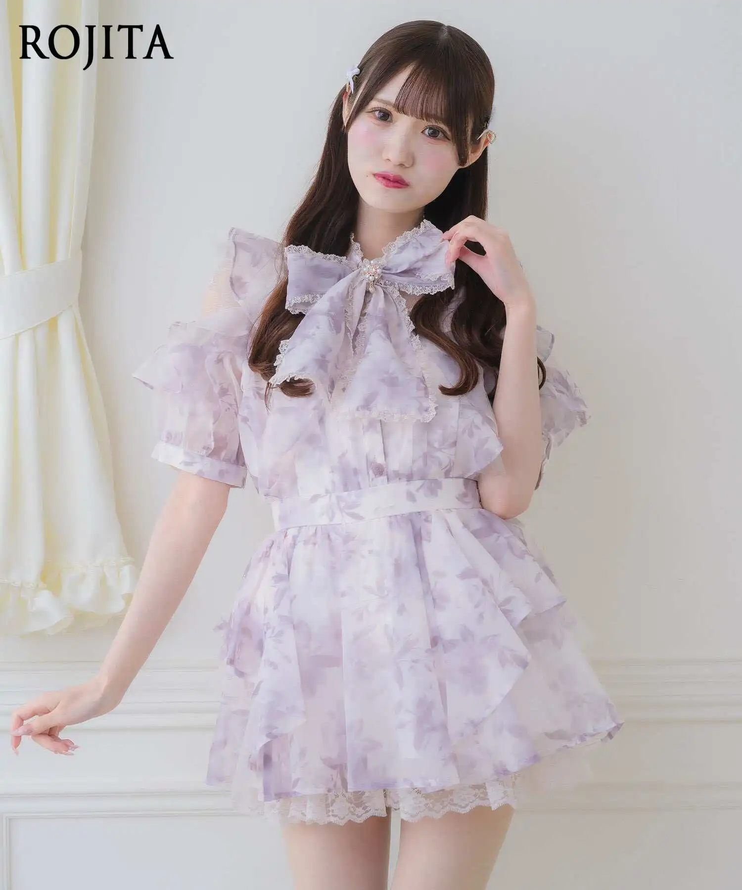 Skirt Sets Japanese Sweet Floral Short-Sleeve Shirt and Ruffle Chiffon Mini Skirt Summer New Women's Lace Trim Bow Tie Blouse
Skirt Sets Japanese Sweet Floral Short-Sleeve Shirt and Ruffle Chiffon Mini Skirt Summer New Women's Lace Trim Bow Tie Blouse