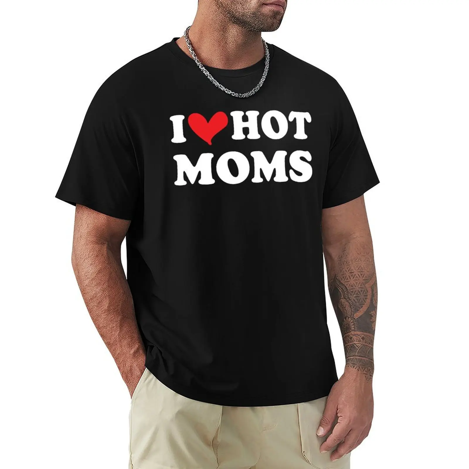 I Love Hot Moms Red Heart Hot Mother T-Shirt Outdoor Sports Short Sleeve Top
I Love Hot Moms Red Heart Hot Mother T-Shirt Outdoor Sports Short Sleeve Top