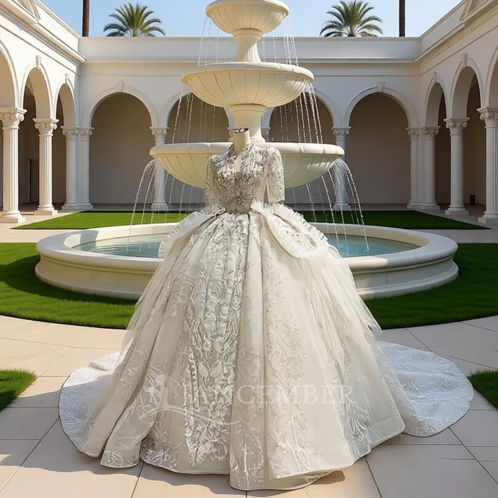 Customized Luxury Wedding Dresses For Women 2026 Short Sleeve Beading Vintage Princess Wedding Gown Vestidos De Novia MN215
Customized Luxury Wedding Dresses For Women 2026 Short Sleeve Beading Vintage Princess Wedding Gown Vestidos De Novia MN215