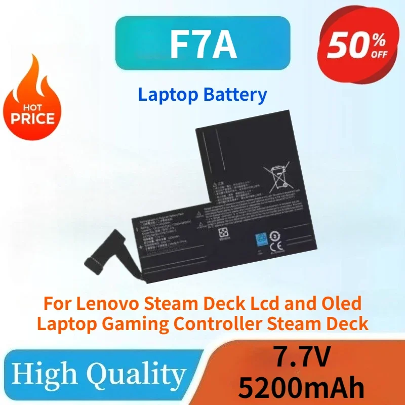 New F7A 7.7V 5200mAh Laptop Battery for Lenovo Steam Deck Lcd and Oled Laptop Gaming Controller Steam Deck Rechargeable Battery
New F7A 7.7V 5200mAh Laptop Battery for Lenovo Steam Deck Lcd and Oled Laptop Gaming Controller Steam Deck Rechargeable Battery
