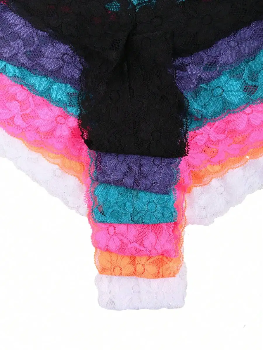 6 Pcs Lace Trim Panties Set Comfortable Stylish Lingerie For Romantic Nights
6 Pcs Lace Trim Panties Set Comfortable Stylish Lingerie For Romantic Nights