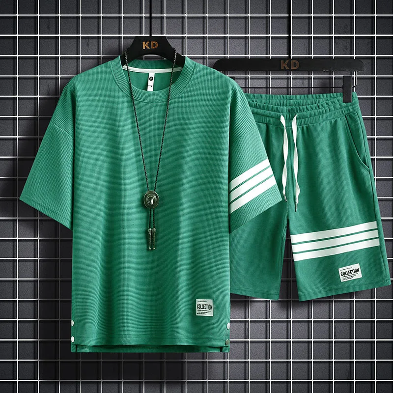 Casual 2 Piece Set Running Men's Sports Suit Fitness Breathable Short Sleeve Comfortable Elastic Waist Shorts Workout Set
Casual 2 Piece Set Running Men's Sports Suit Fitness Breathable Short Sleeve Comfortable Elastic Waist Shorts Workout Set