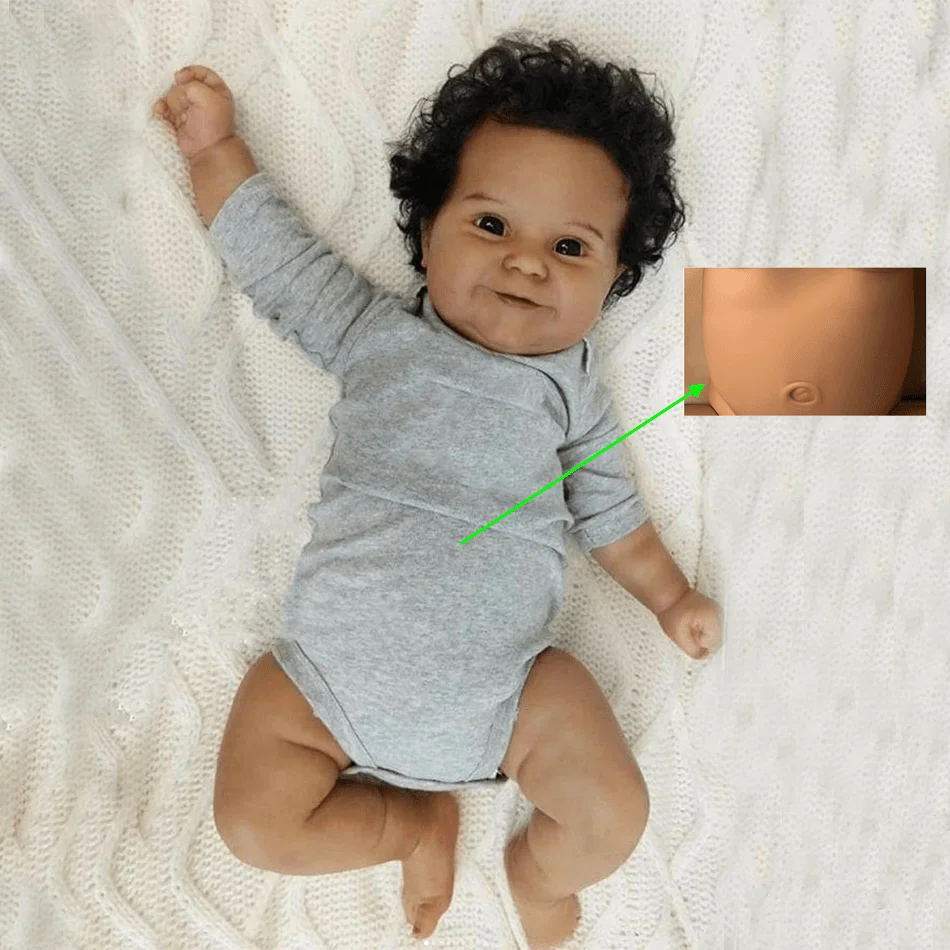 BZDOLL 50cm 20in Full Vinyl Black Skin Reborn Doll, Smiling Maddie Bath Toy, Lifelike Birthday Gift
BZDOLL 50cm 20in Full Vinyl Black Skin Reborn Doll, Smiling Maddie Bath Toy, Lifelike Birthday Gift