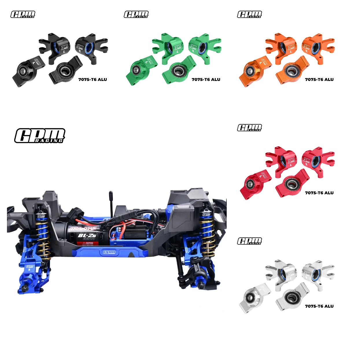 GPM TRAXXAS Mini Maxx XRT-108076-1 For 7075 Alu Front Steering Blocks &Rear Hubs Big Bearing
GPM TRAXXAS Mini Maxx XRT-108076-1 For 7075 Alu Front Steering Blocks &Rear Hubs Big Bearing