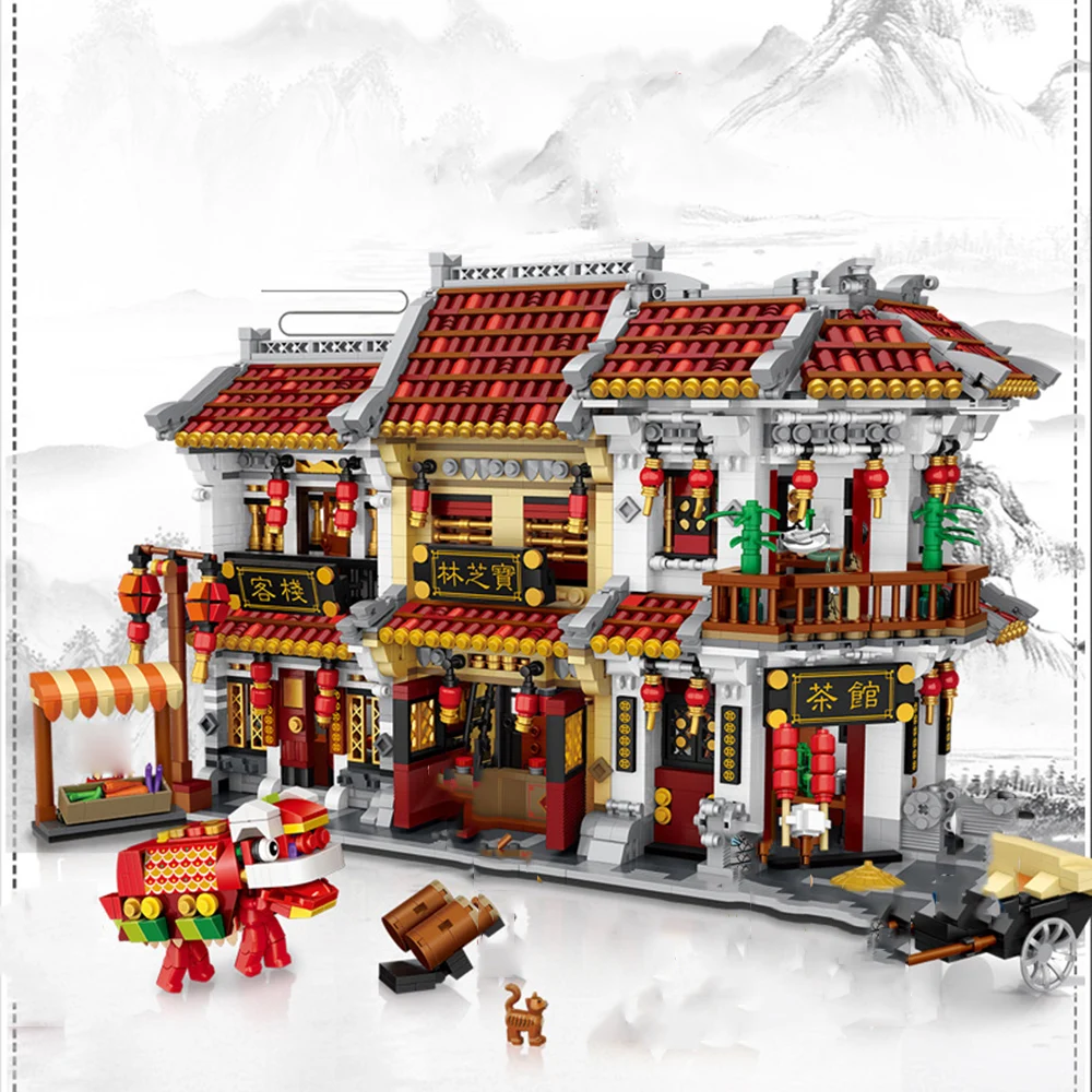 Chinatown Creative Mini Block China City Street View Teahouse Pharmacy Hotel Architecture Building Brick Figures Toys For Gifts
Chinatown Creative Mini Block China City Street View Teahouse Pharmacy Hotel Architecture Building Brick Figures Toys For Gifts