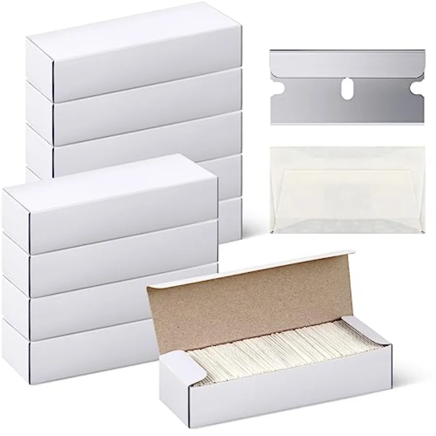 Lasnten Pcs Single Edge Razor Blades Industrial Scraper Razor Blades Safety Straight Edge Replacement Box Cutter Blade for Glas
Lasnten Pcs Single Edge Razor Blades Industrial Scraper Razor Blades Safety Straight Edge Replacement Box Cutter Blade for Glas