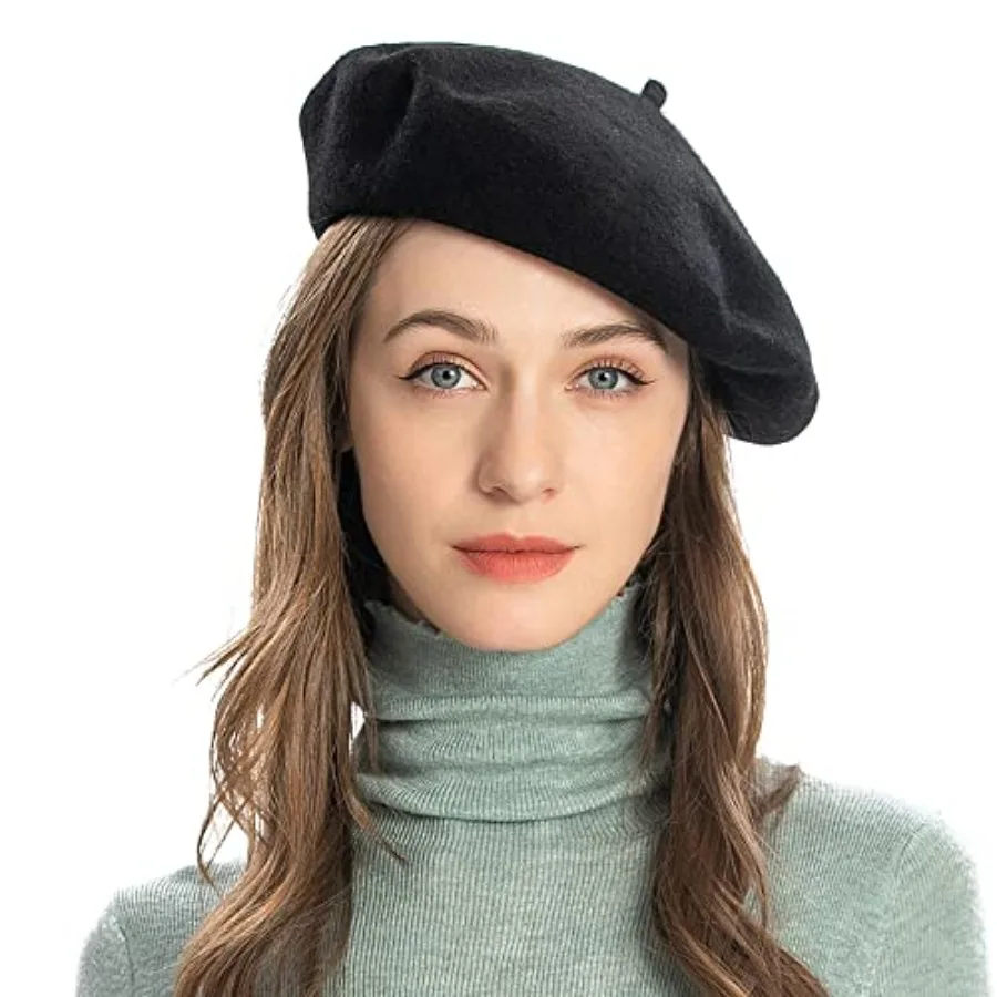 ZLYC Wool French Beret Hat Solid Color Beret Cap for Women Girls
ZLYC Wool French Beret Hat Solid Color Beret Cap for Women Girls