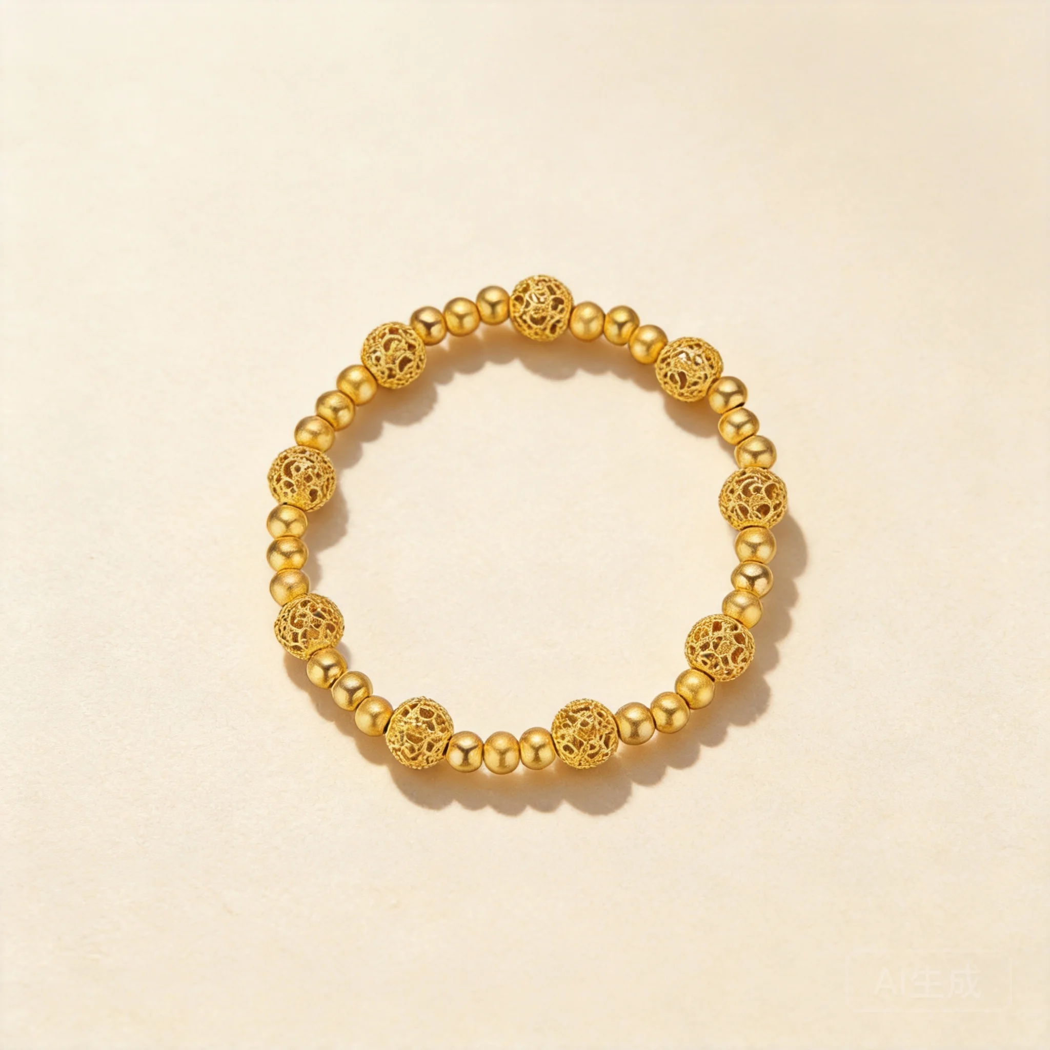 Chinese Style Lucky Feng Shui Blessing Ancient Sand Gold Hollow Filigree Hydrangea Beaded Bracelet Retro Good Luck Wealth Transf
Chinese Style Lucky Feng Shui Blessing Ancient Sand Gold Hollow Filigree Hydrangea Beaded Bracelet Retro Good Luck Wealth Transf