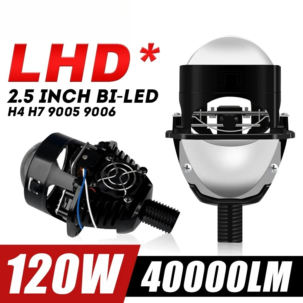 2.5 Inch H4 H7 Bi Led Projector Lens Led Light 9005 9006 Car Headlight Bulb High Low Beam 6000K White Diode 100W 40000LM PTF 12V
2.5 Inch H4 H7 Bi Led Projector Lens Led Light 9005 9006 Car Headlight Bulb High Low Beam 6000K White Diode 100W 40000LM PTF 12V
