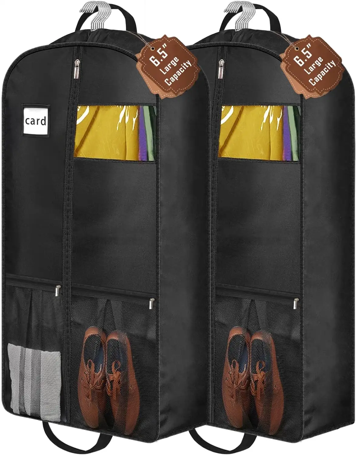 6.5" Heavy Duty Garment Bags for Travel and Storage, 43" Suit Bags with Pockets for Clothes, Coats, Dresses - 2 Pack
6.5" Heavy Duty Garment Bags for Travel and Storage, 43" Suit Bags with Pockets for Clothes, Coats, Dresses - 2 Pack