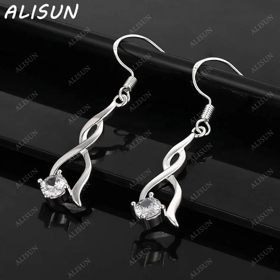ALISUN 925 Sterling Silver Zircons Earrings Drop Earrings For Women Creativity Gifts Street All-match Party And Daily Wear
ALISUN 925 Sterling Silver Zircons Earrings Drop Earrings For Women Creativity Gifts Street All-match Party And Daily Wear