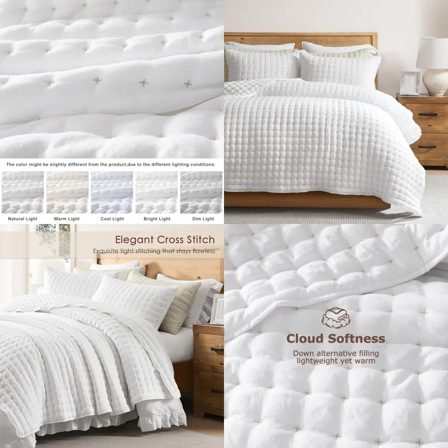Size Quilt Bedding Sets Pillow Shams, Lightweight Soft Bedspread Coverlet, Quilted Blanket Thin Comforter Bed Cover, All Season
Size Quilt Bedding Sets Pillow Shams, Lightweight Soft Bedspread Coverlet, Quilted Blanket Thin Comforter Bed Cover, All Season