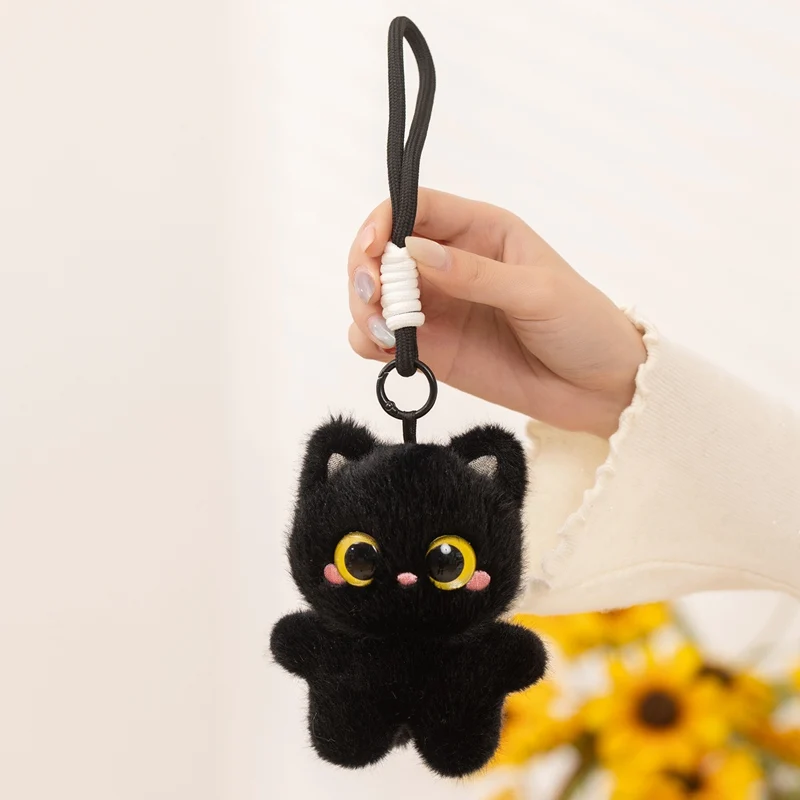 12cm Black Cat Plush Keychain Squeezable Sound Shoulder Bag Decor Doll Car Pendant Cute Toy Gift for Kids
12cm Black Cat Plush Keychain Squeezable Sound Shoulder Bag Decor Doll Car Pendant Cute Toy Gift for Kids