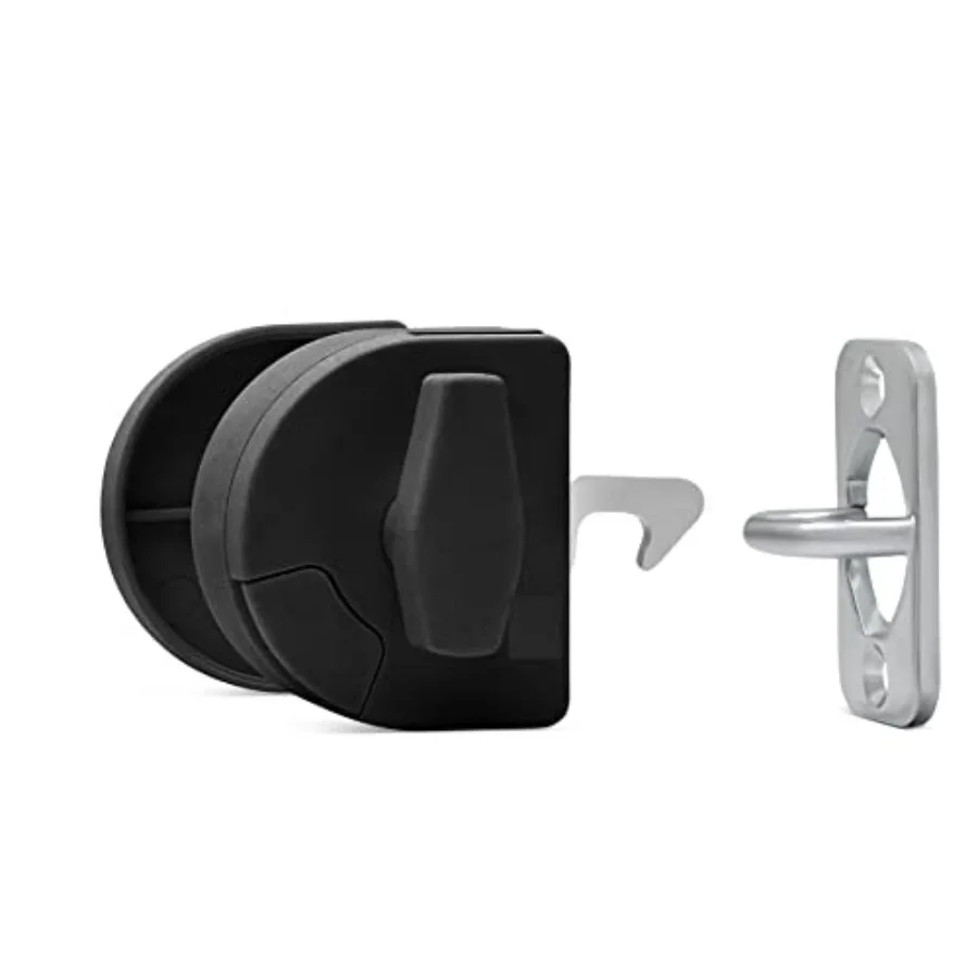 Pool safety sliding door latch with two-way opening function, made of durable metal, black finish for outdoor use
Pool safety sliding door latch with two-way opening function, made of durable metal, black finish for outdoor use