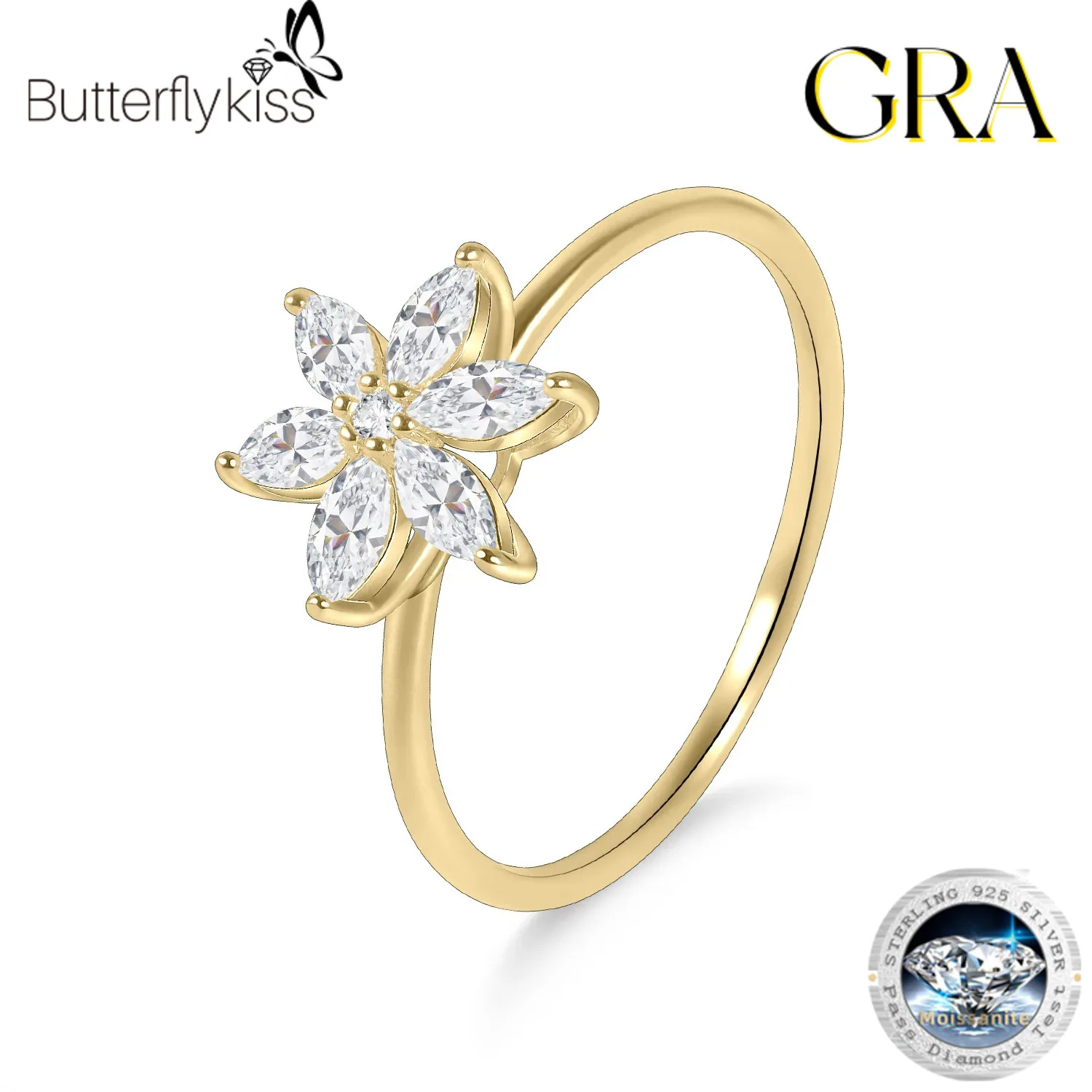 Butterflykiss Flower Full Moissanite Ring For Women Marquise Cut Diamond Wedding Rings With Certificate S925 Silver Fine Jewelry
Butterflykiss Flower Full Moissanite Ring For Women Marquise Cut Diamond Wedding Rings With Certificate S925 Silver Fine Jewelry