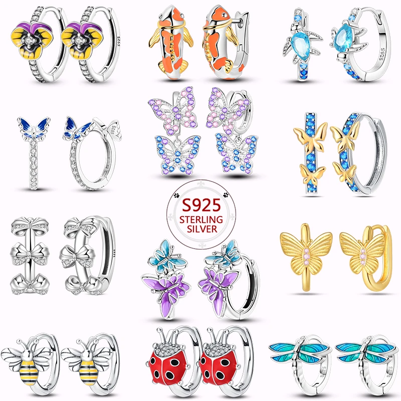Hot sale 925 sterling silver charm insect earrings collection suitable for birthday gifts women jewelry
Hot sale 925 sterling silver charm insect earrings collection suitable for birthday gifts women jewelry