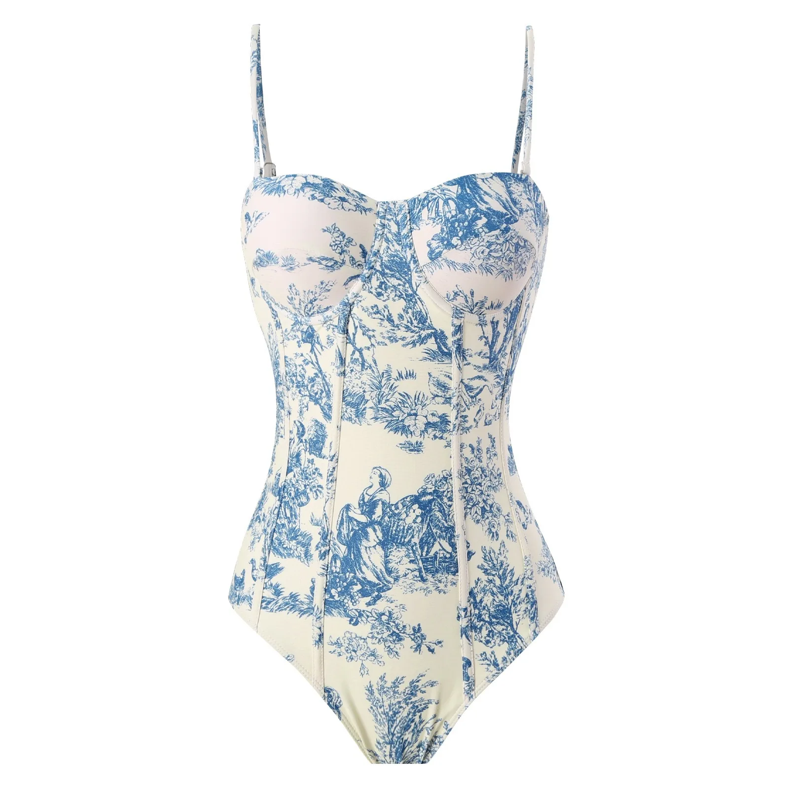 Women's One-piece Swimsuit Set Tight-fitting Slimming Print vintage-Style With Tie Straps Beach Style Long Dress Style
Women's One-piece Swimsuit Set Tight-fitting Slimming Print vintage-Style With Tie Straps Beach Style Long Dress Style