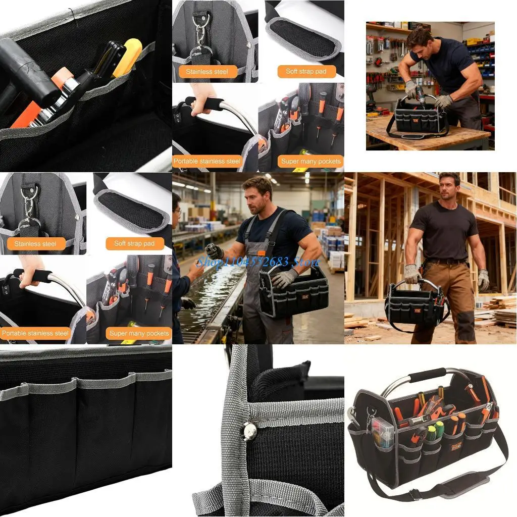 Y6GD Large Capacity Sturdy Tool Bag Waterproof Multi Compartment Reinforced Base
Y6GD Large Capacity Sturdy Tool Bag Waterproof Multi Compartment Reinforced Base
